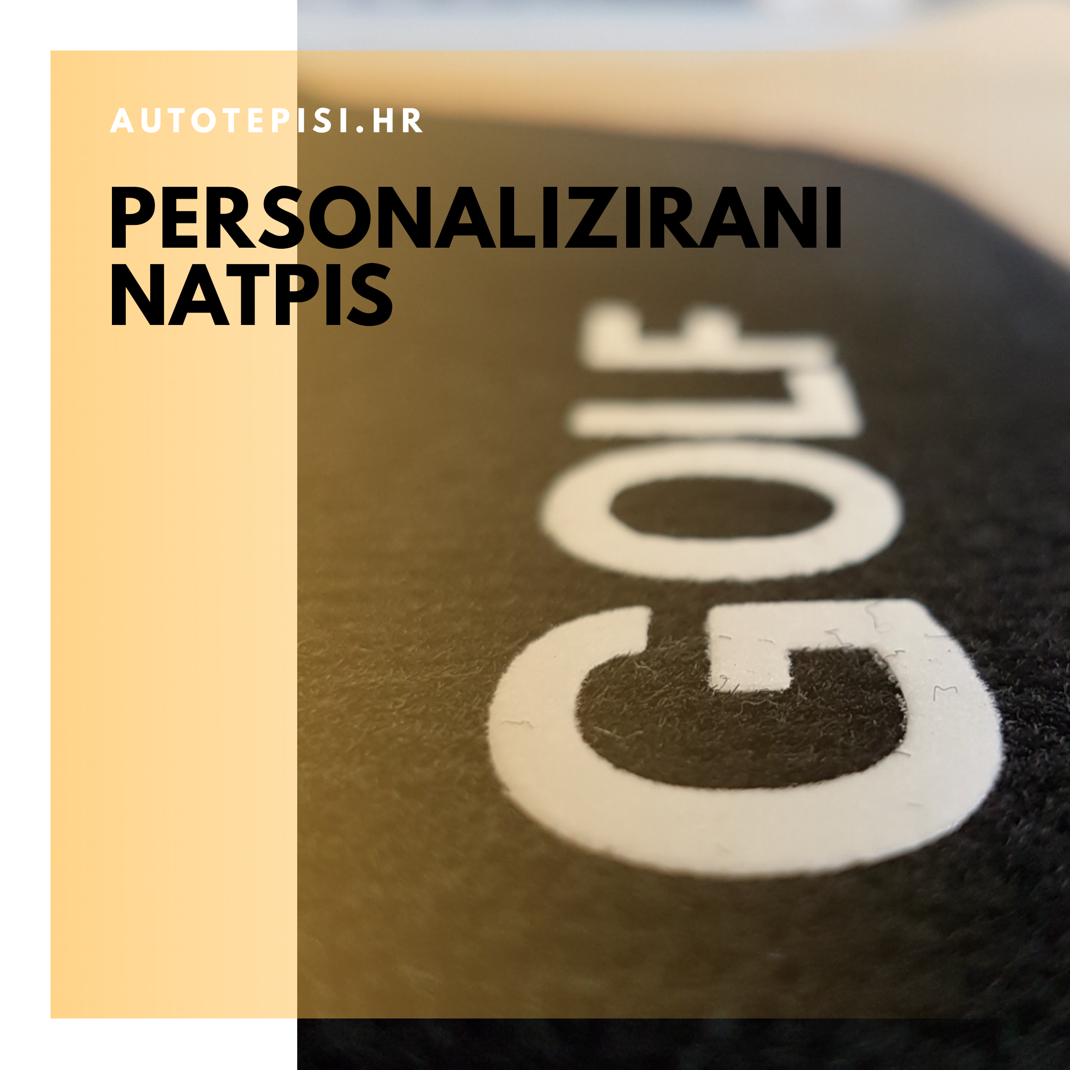 Personalizirani natpis auto tepiha