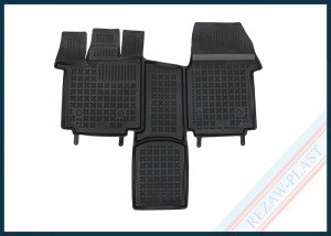 3D gumeni tepisi za auto Volkswagen MULTIVAN T7, svi modeli, uključujući eHybrid (PHEV), 1. red sjedala (21-)