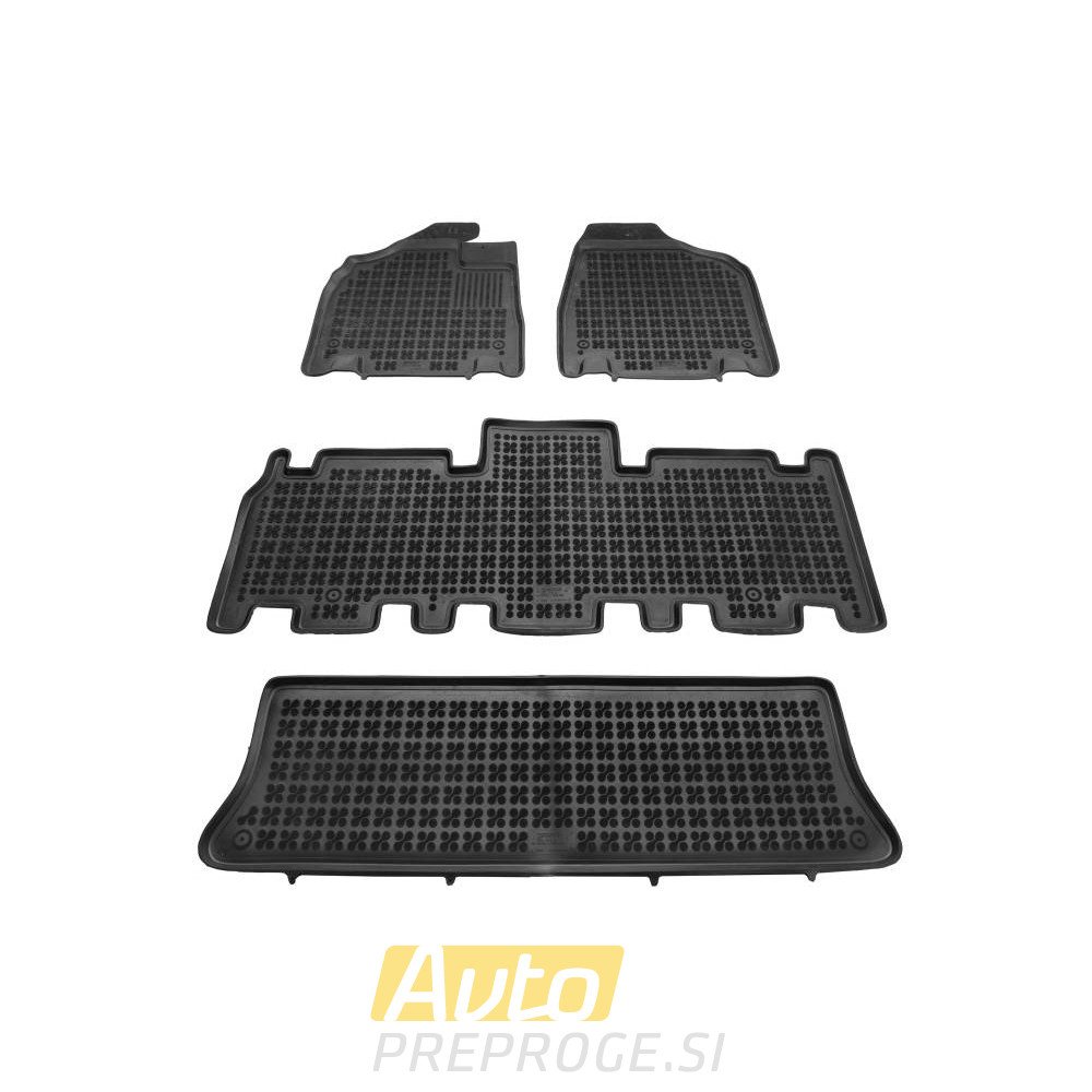 3D gumeni tepisi za auto KIA Carnival II 7 sjedala (2005 - 2014)