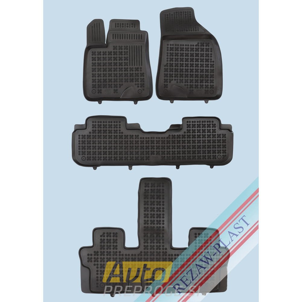 3D gumeni tepisi za auto TOYOTA Highlander gen. 3 (XV50) Hybrid, 7m (2013 - 2019)