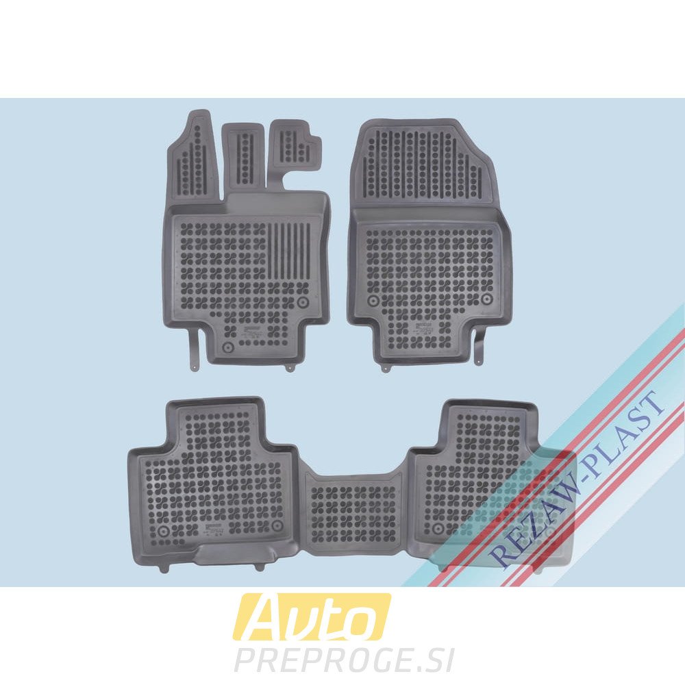 3D gumeni tepisi za auto TOYOTA Highlander IV (XU70) Hybrid, 5 sjedala (2019 - )