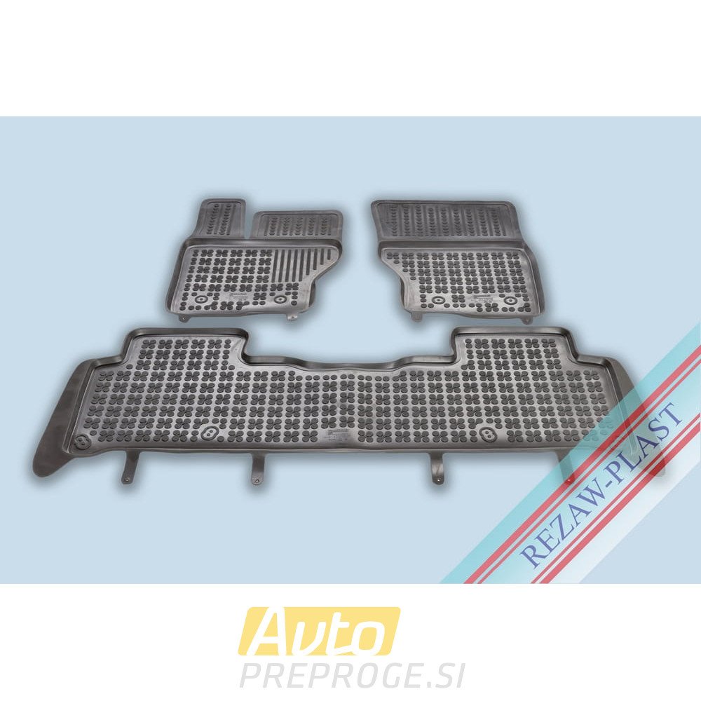 3D gumeni tepisi za auto LAND ROVER Discovery gen. 5 (7 sjedala s preklopljenim 3. redom sjedala) (2017 - ); LAND ROVER Range Rover Sport gen. 2 (2013 - 2022)
