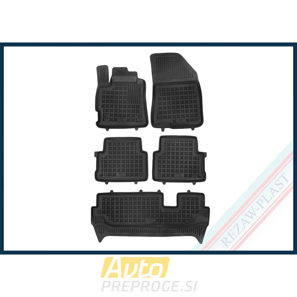 3D gumeni tepisi za auto DACIA JOGGER (7 sjedala, sva 3 reda sjedala) (2021 - )