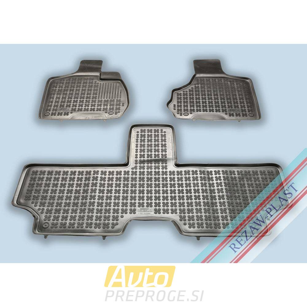 3D gumeni tepisi za auto CHRYSLER Voyager IV (7 sjedala, sva 3 reda sjedala) (2001 - 2007)