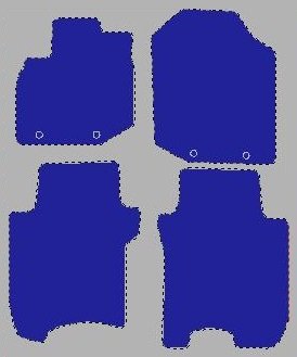 Tekstilni tepisi za auto JAZZ (08-15) - Standard - Siva — slika 2