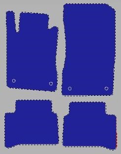 Tekstilni tepisi za auto MERCEDES [CLS] W219 (04-10) - Standard - Crna — slika 2