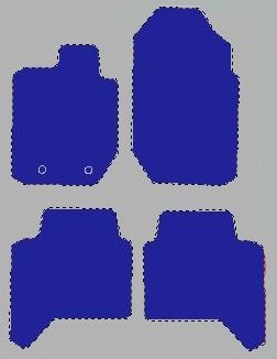 Tekstilni tepisi za auto RANGER IV [T6] (16-) - Standard - Crna — slika 2